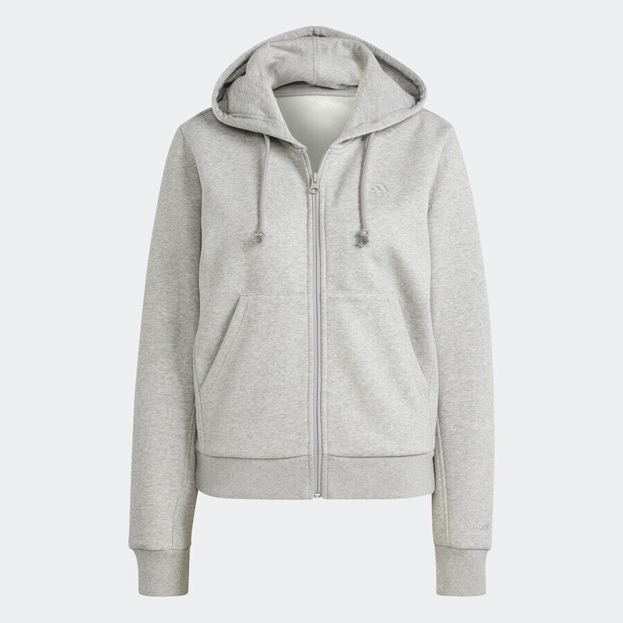 

Худи на молнии Adidas, светло-серый