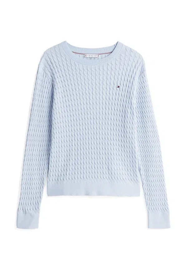 Джемпер Tommy Hilfiger Cable Fine Sweater Jumper, светло-голубой — фото 4