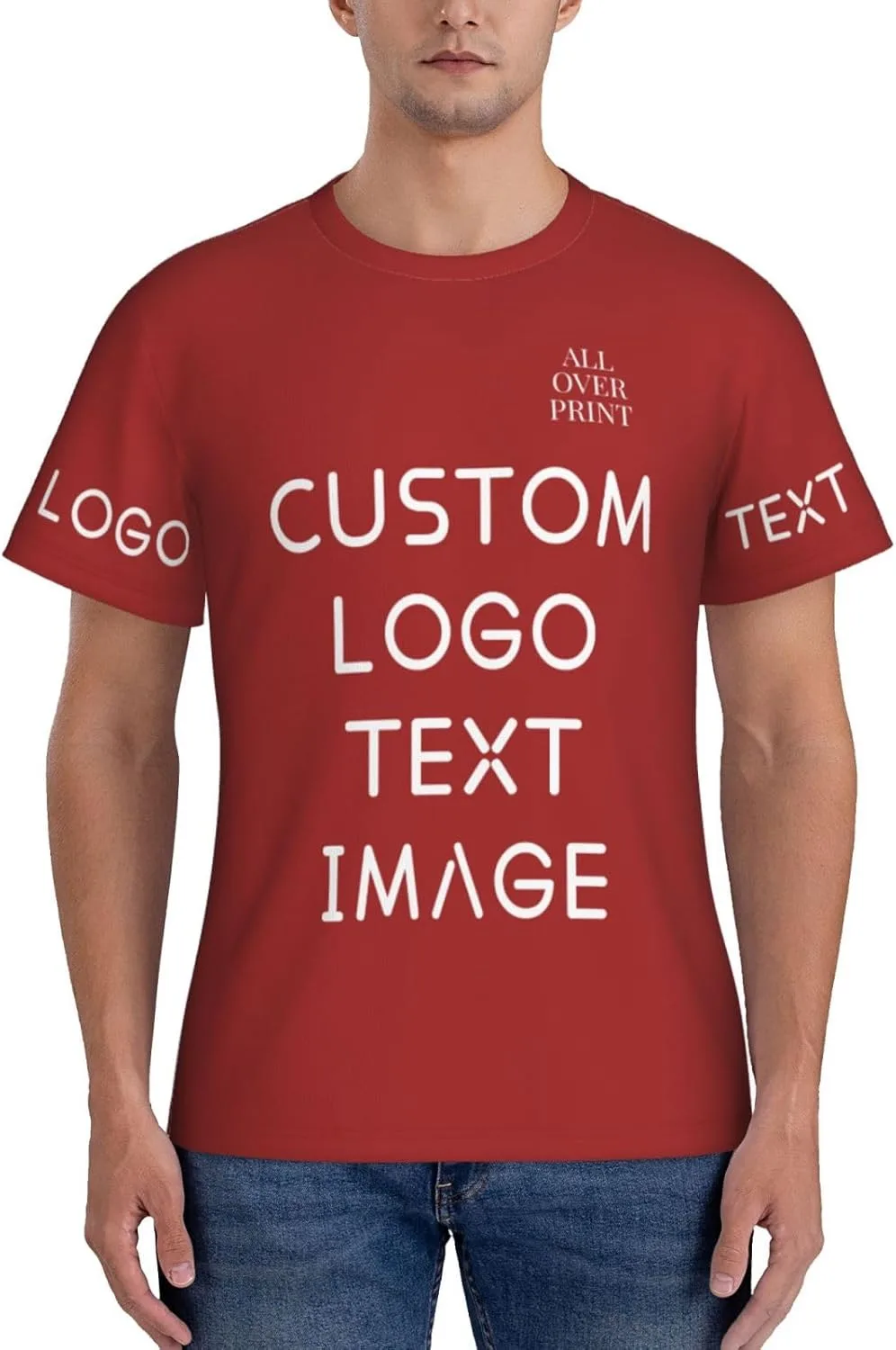 

Футболка с полной запечаткой Custom T Shirts с логотипом