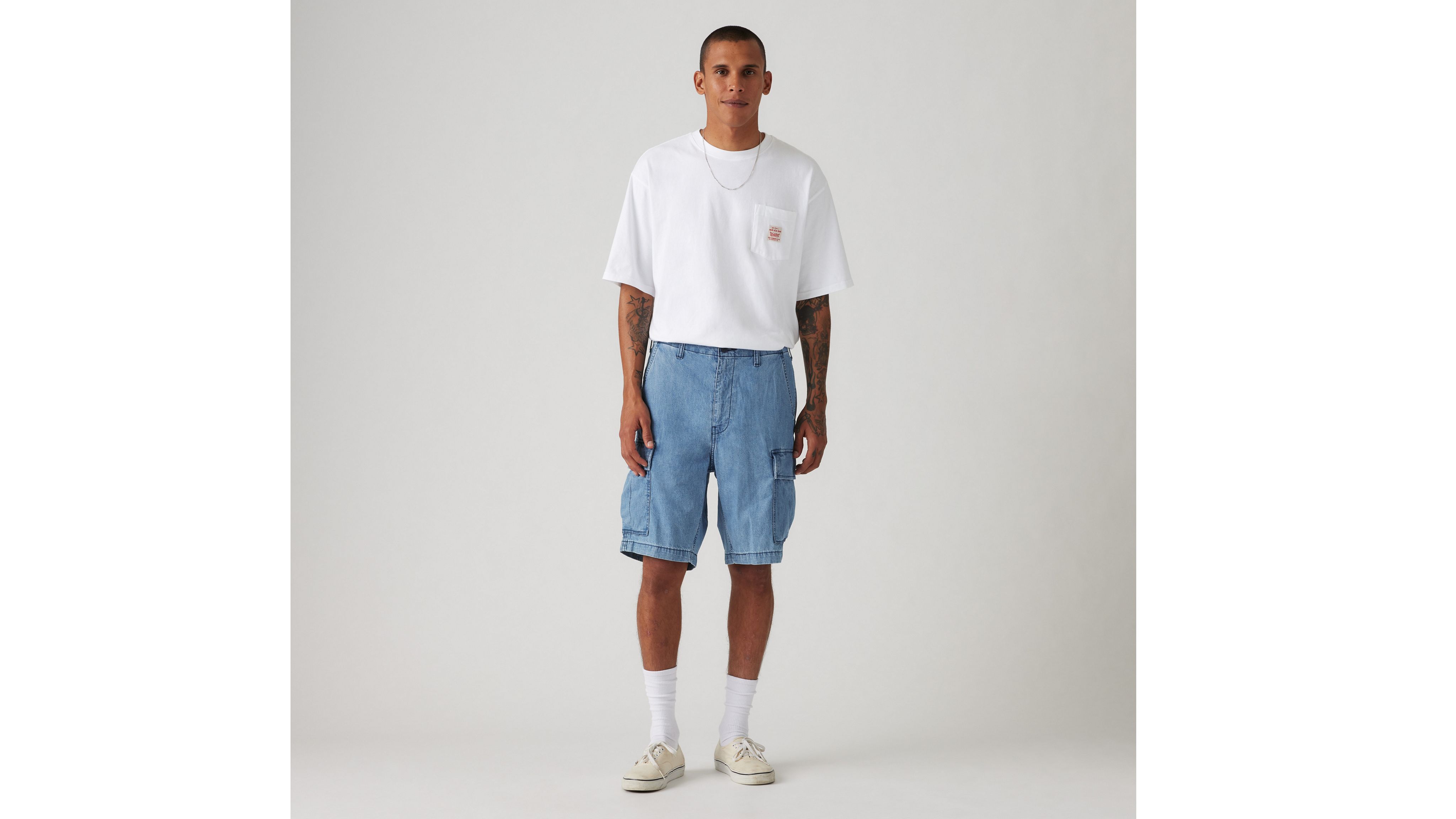 Легкие мужские шорты Carrier Cargo Levi's, цвет Only Up From Here - Medium Wash — фото 2