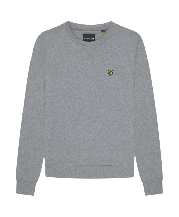 

Хлопковая толстовка с круглым вырезом и длинными рукавами Lyle & Scott, серый