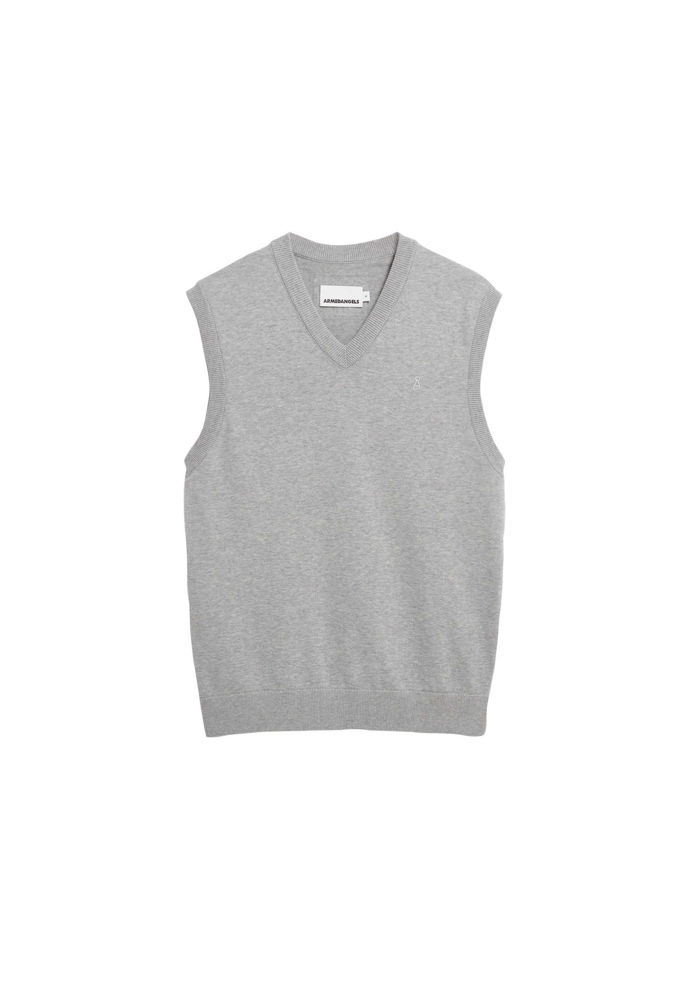 

ARMEDANGELS Свитер-жилет в крапчатом сером