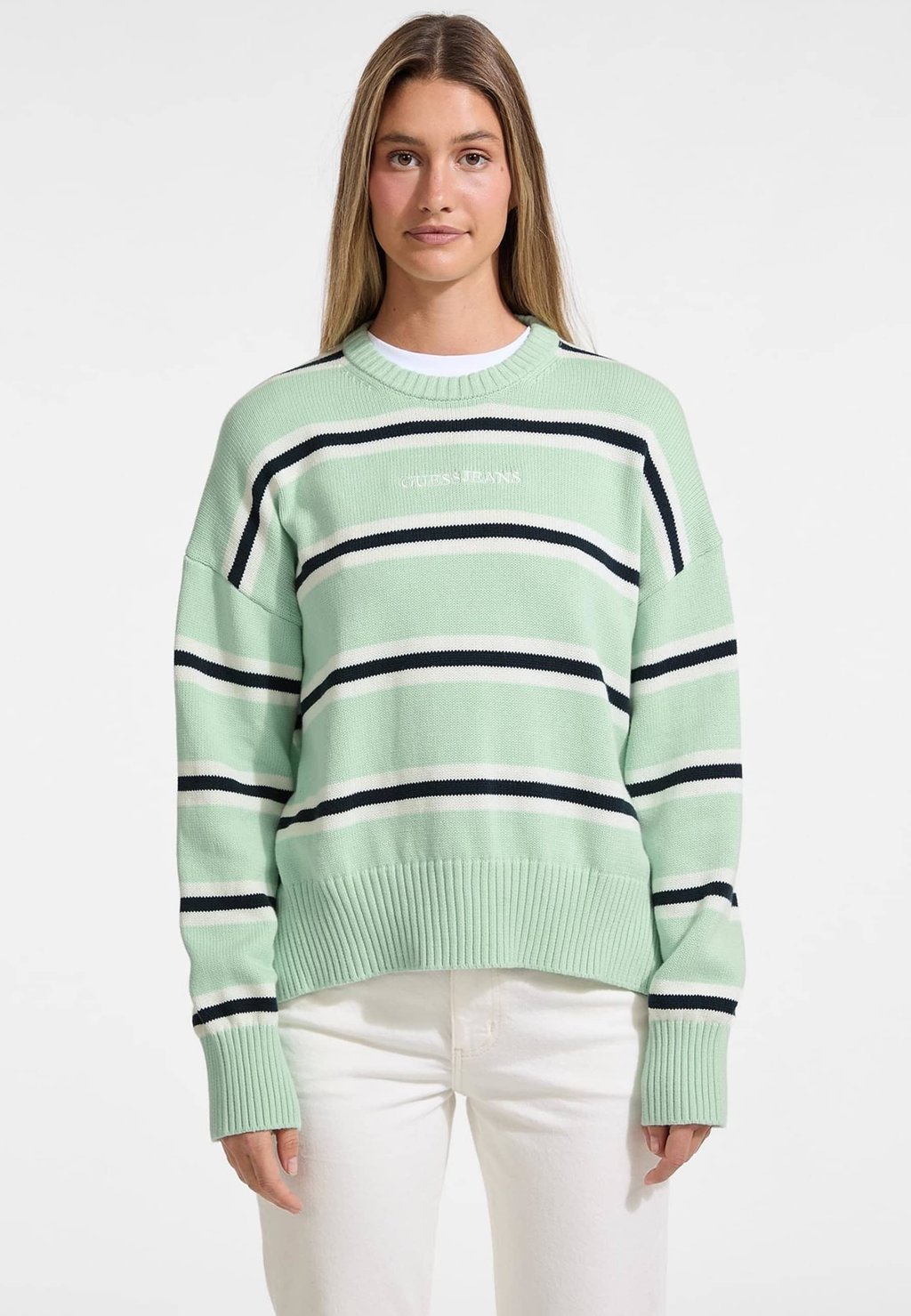 

Джемпер STRIPED Guess Jeans, светло-зеленый