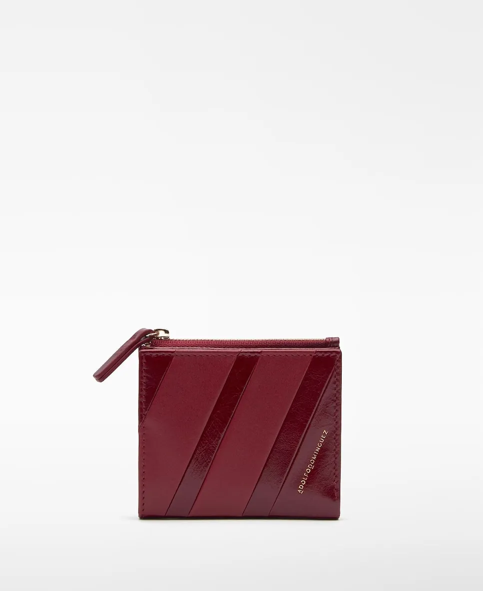 

Женский кошелек-пэчворк из кожи Adolfo Dominguez, красный