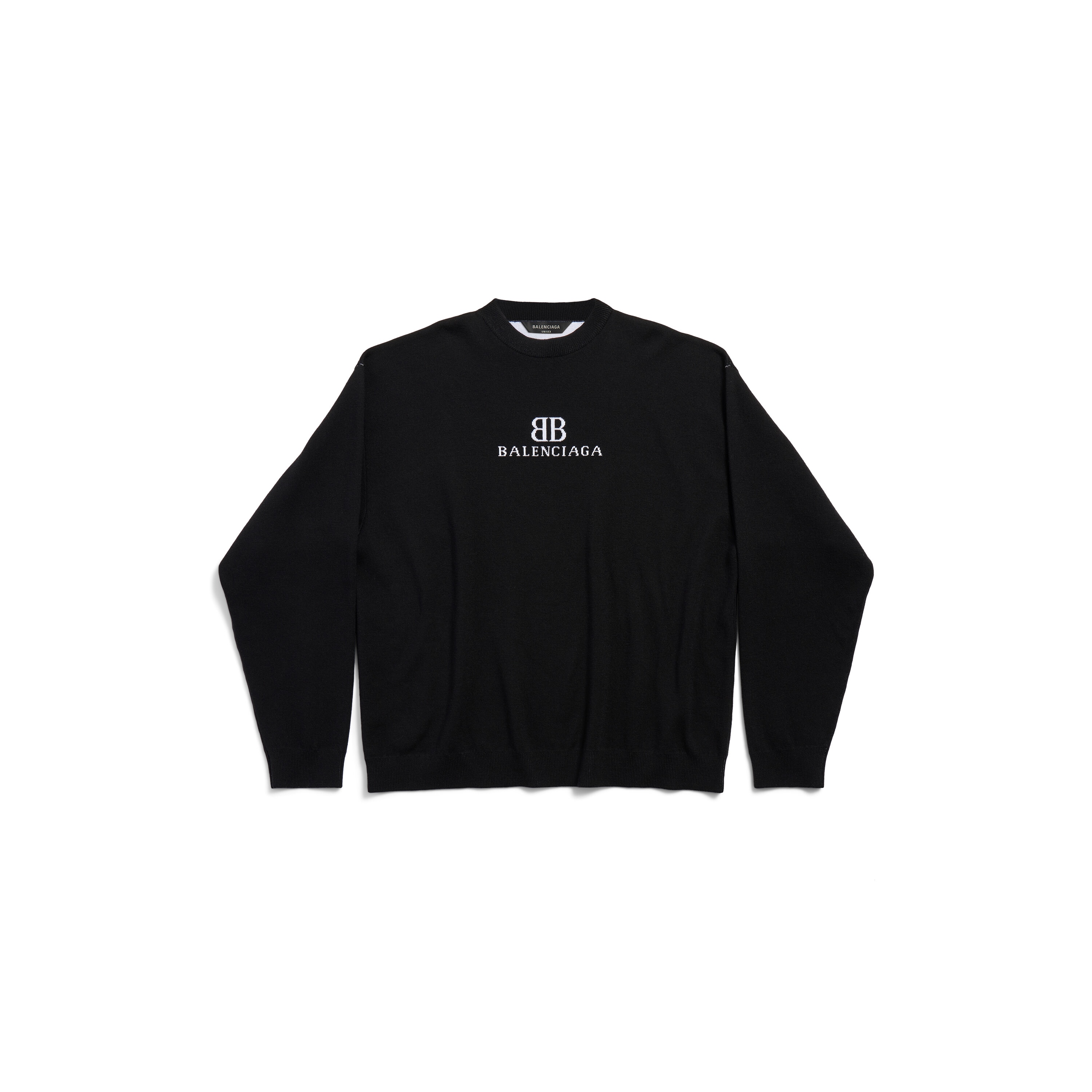 

Свитер с круглым вырезом BALENCIAGA, черный/белый