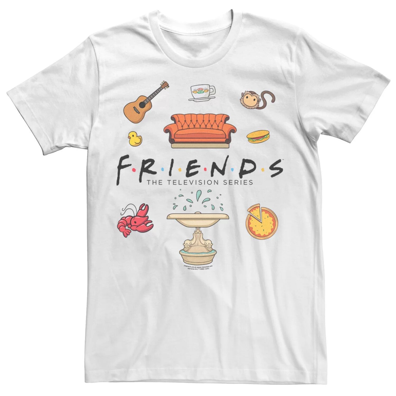 

Мужская футболка Friends Chibi Art Item Jumble Tee Licensed Character