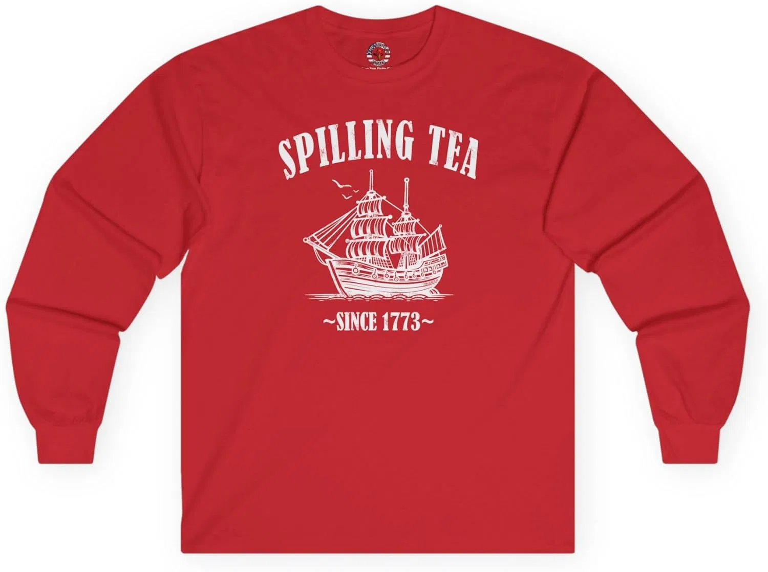 Футболка с длинным рукавом Spilling Tea Since 1773, Red