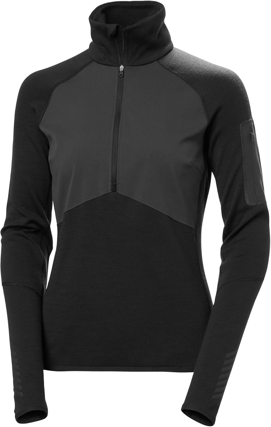 

Helly-Hansen LIFA Merino Midlayer 1/2 Zip - женская спортивная кофта для активного отдыха, теплая кофта Helly Hansen, 990 Black