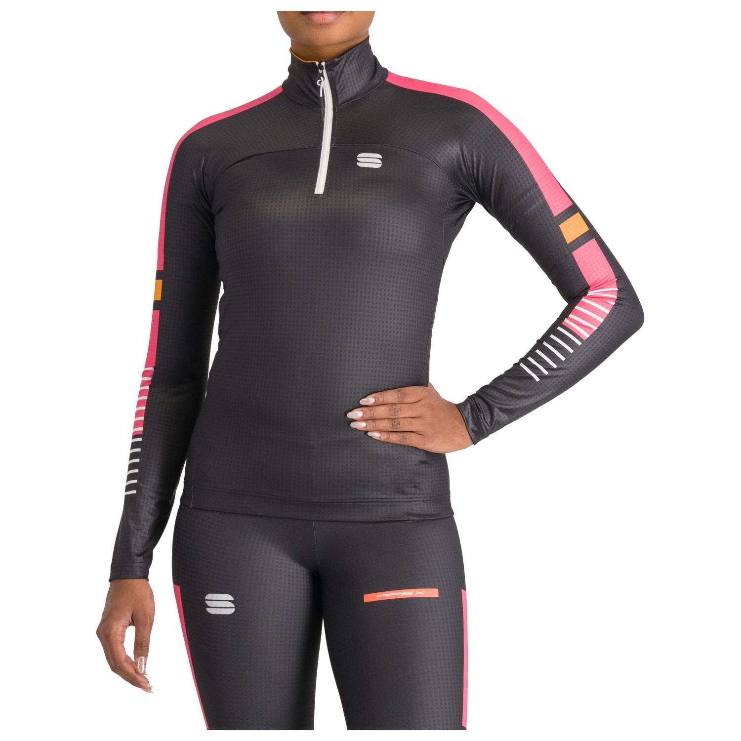 

Куртка для беговых лыж Sportful Apex Jersey, цвет Black/Raspberry Pink