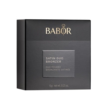 Make Up Satin Duo Bronzer Запеченная двухцветная легкая бронзирующая пудра для естественного загара 6G, Babor — фото 2