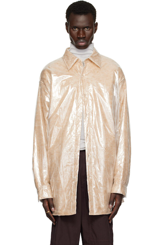 

Розовая объемная дутая рубашка Dries Van Noten
