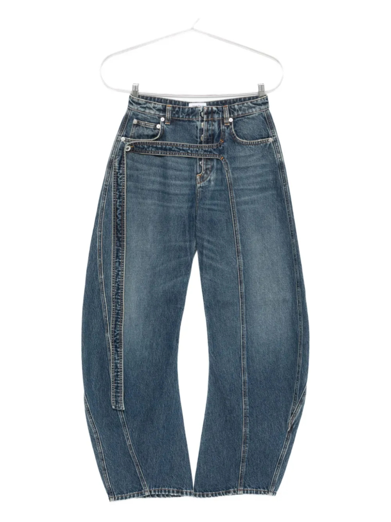 

Джинсы Jean Paul Gaultier с поясом и вставками, синий