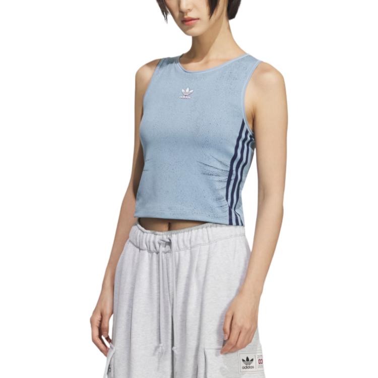 Спортивная майка женская Adidas Originals, светло-голубой — фото 3