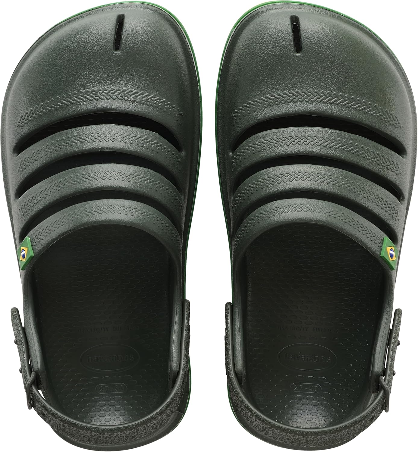 

Детские сабо Havaianas Brazil, унисекс, зеленый