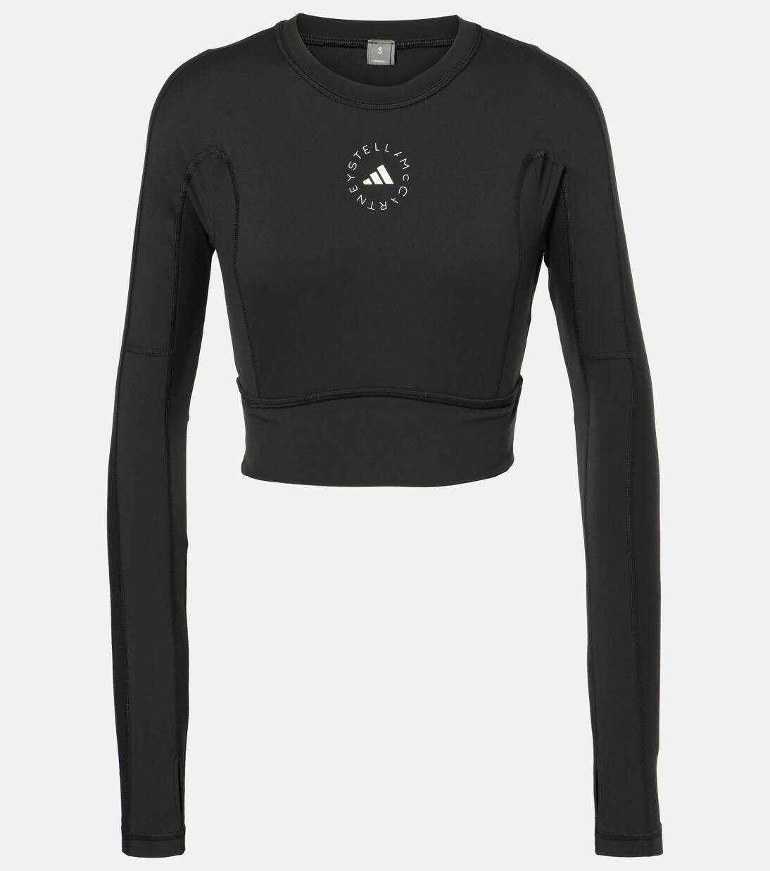 

Технический укороченный топ TrueStrength Adidas By Stella Mccartney, черный