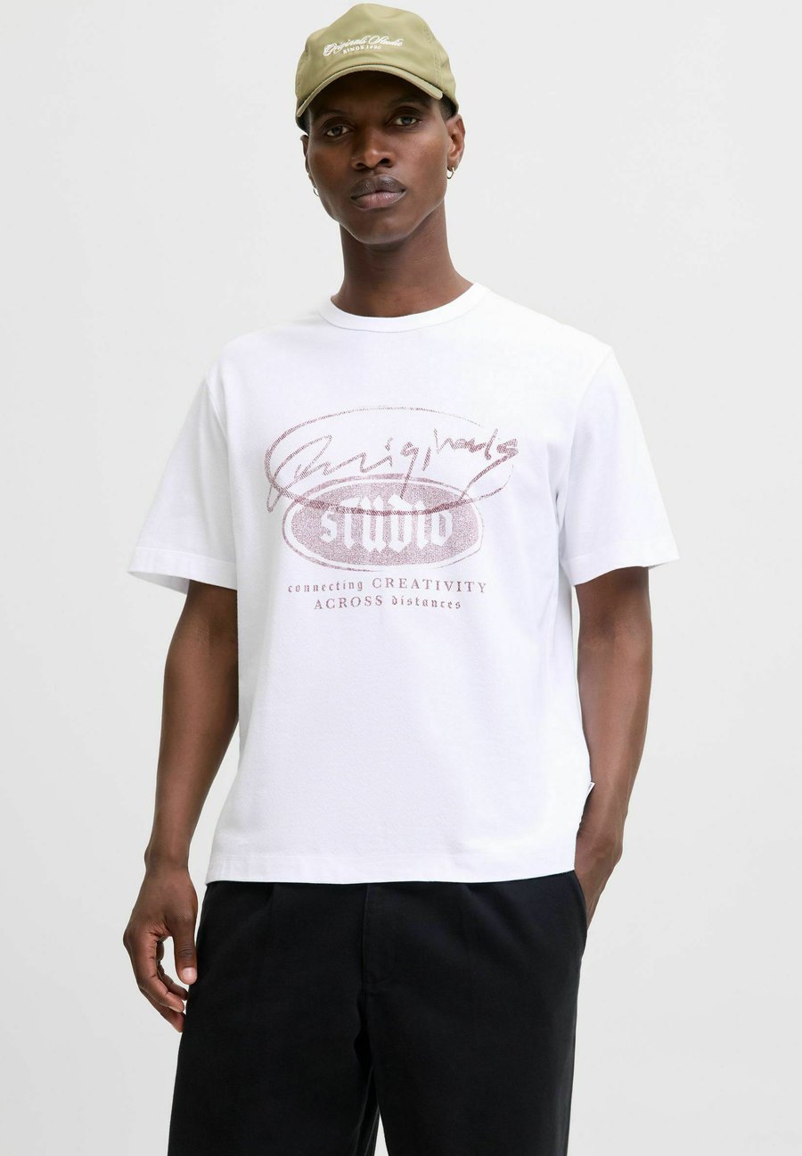 

Футболка Jack & Jones Print T-shirt, Bright White/White, Белый, Футболка Jack & Jones Print T-shirt, Bright White/White