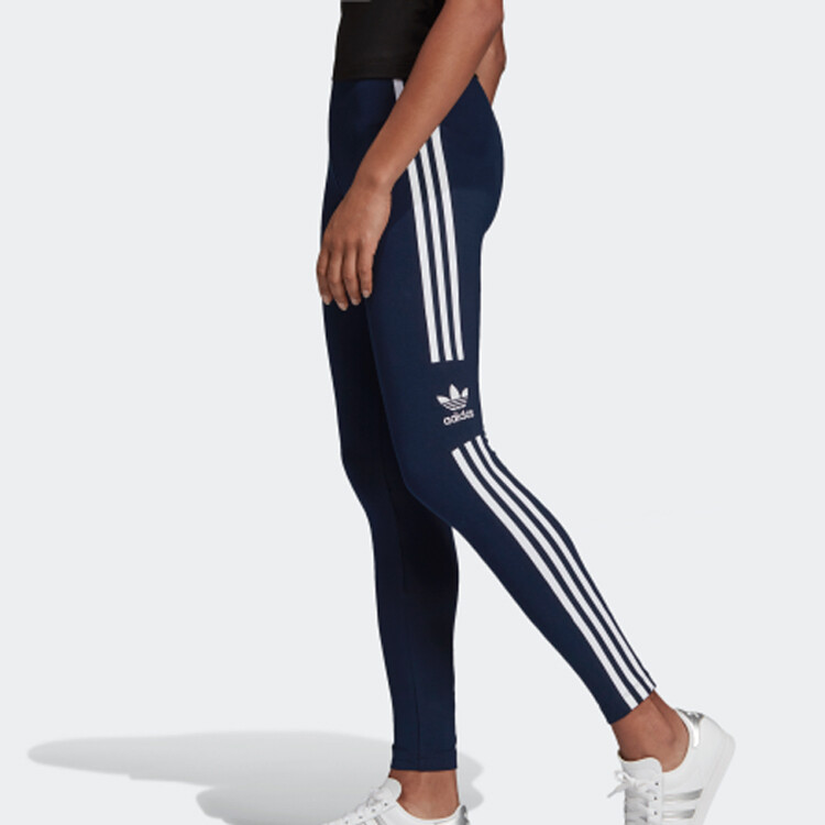 Трикотажные спортивные штаны женские студенческие темно-синие Adidas Originals — фото 4