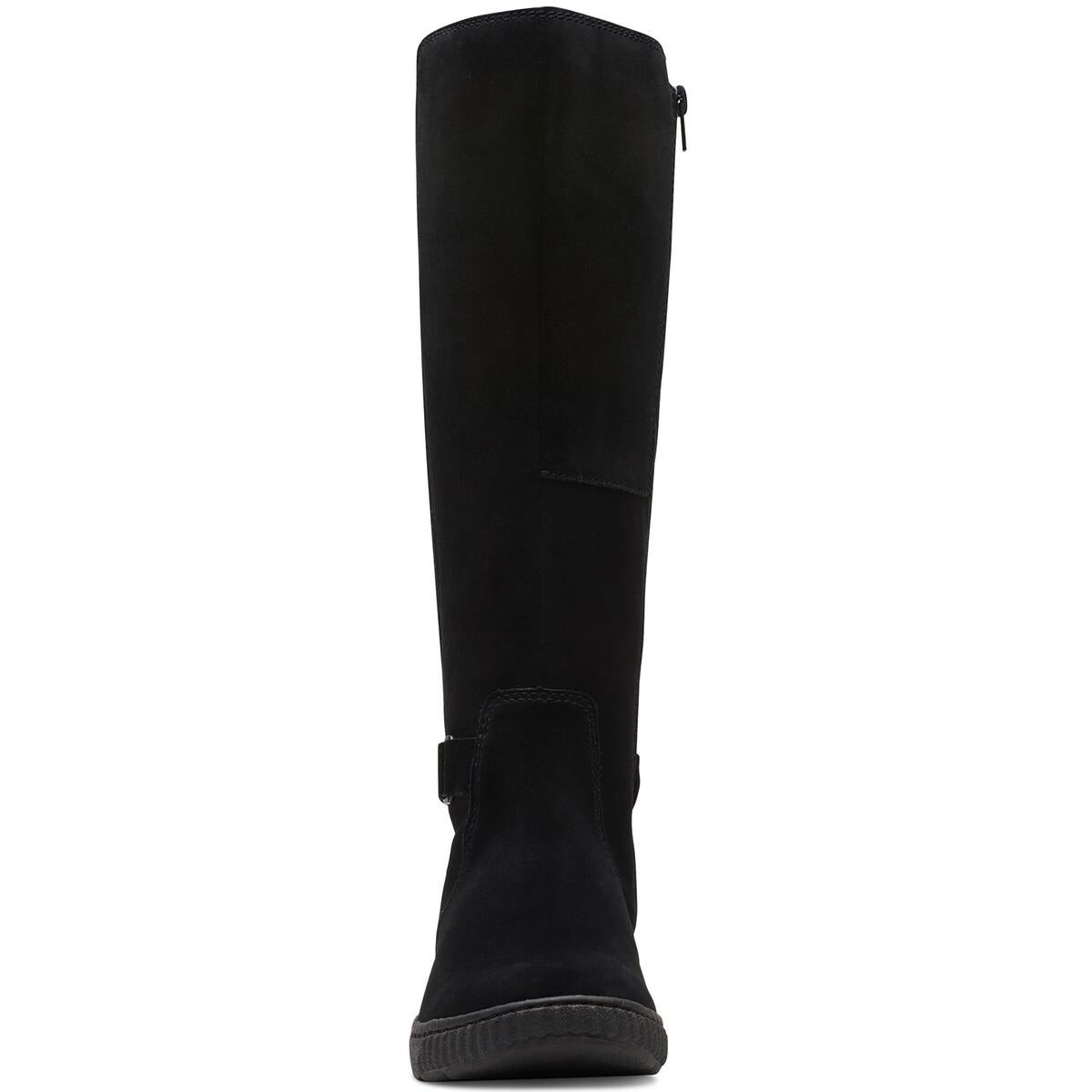 

Женские сапоги до колена с круглым носком Caroline Clarks, цвет Black Suede