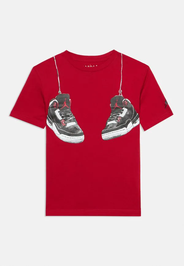 Футболка унисекс с принтом «шнурки для обуви» Jordan, Gym Red — фото 3