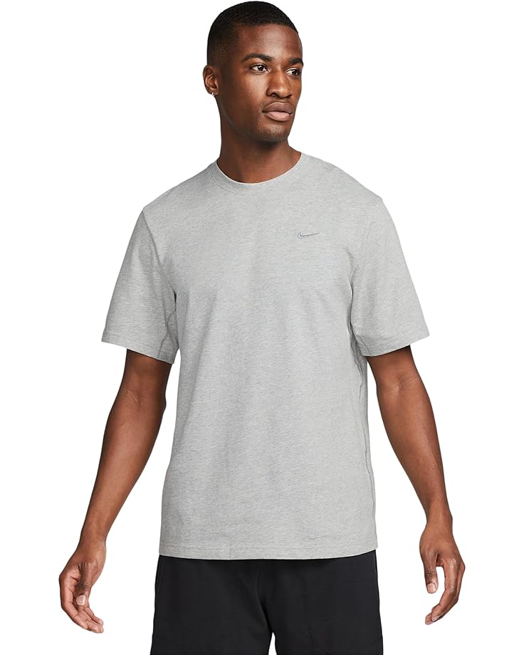 

Топ Nike Primary Dri-FIT Short Sleeve Versatile Top, цвет Dark Grey Heather/Heather/Smoke Grey