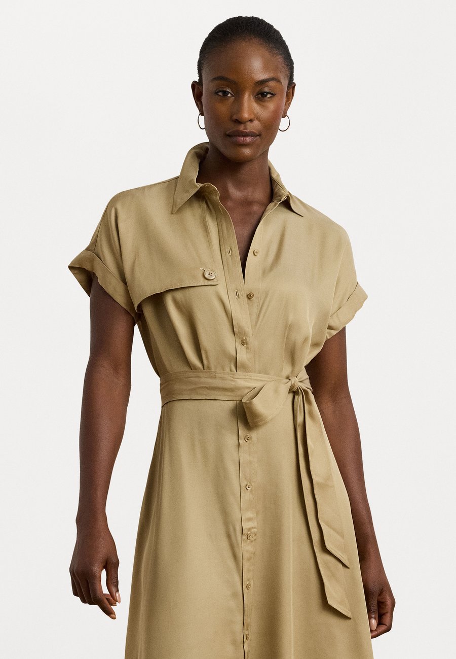 

Платье Lauren Ralph Lauren Belted Twill Short Sleeve Shirtdress, Camel