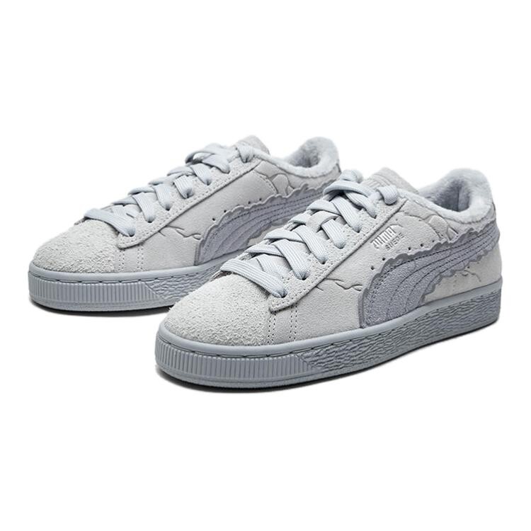 Замшевые детские туфли для скейтбординга для начальной школы Puma, серый — фото 2