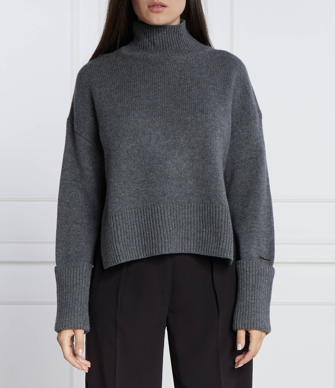 

Свитер из шерсти Calvin Klein Regular Fit, цвет grafite