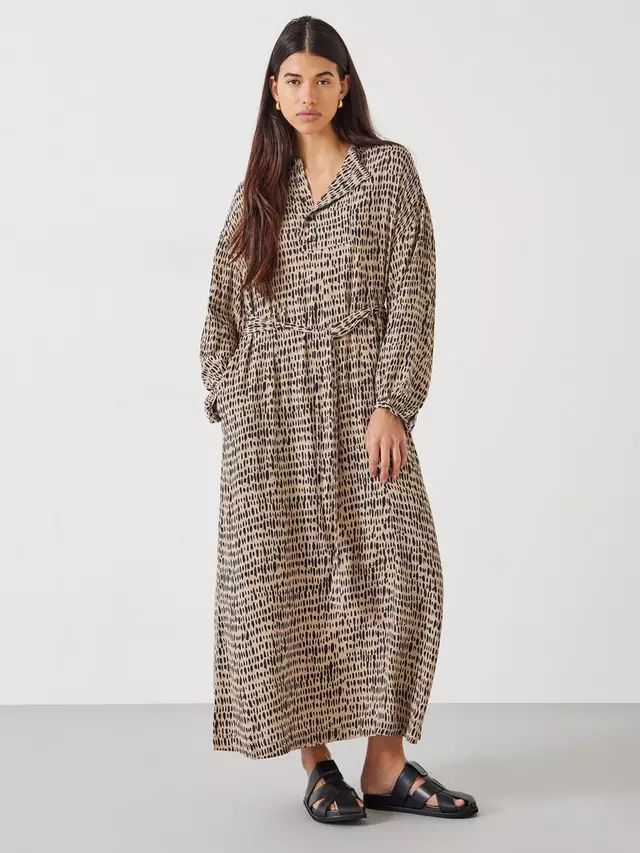 

Платье HUSH Camila Abstract Print Maxi, цвет neutral/black