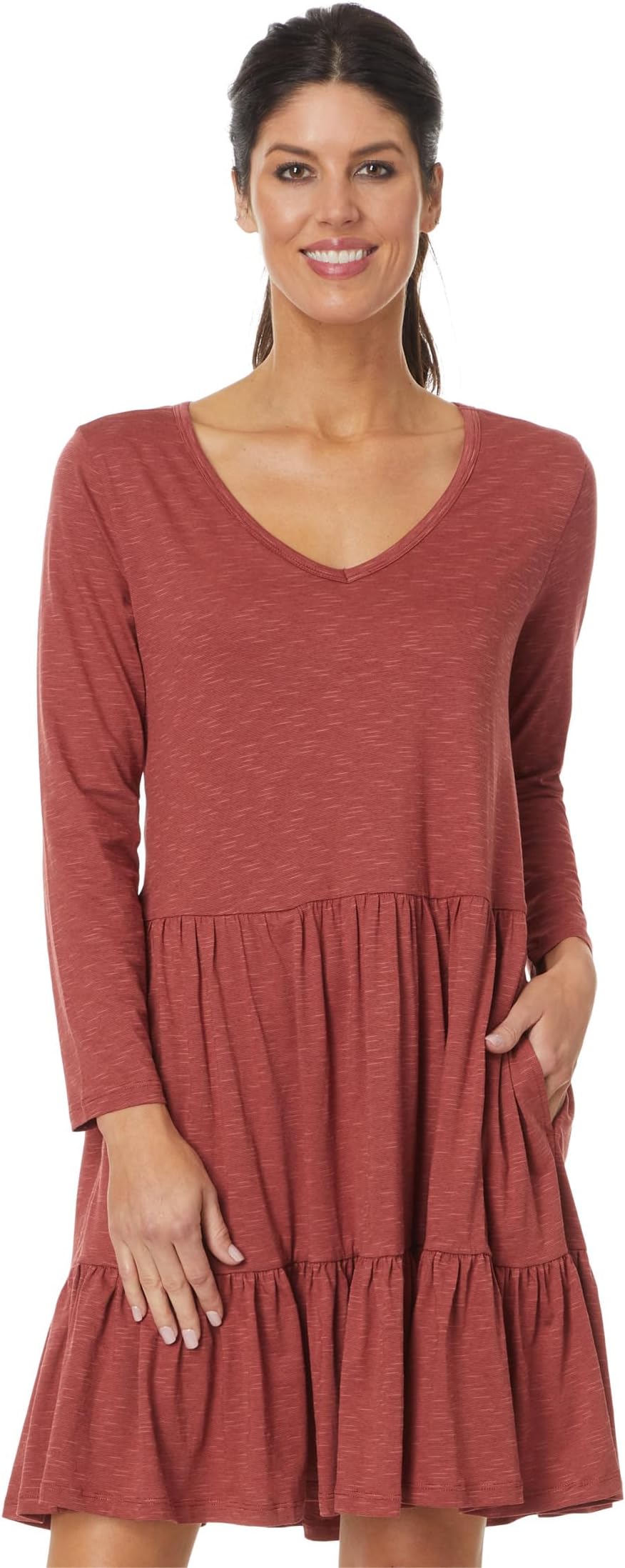 

Платье Toad&Co Marley Tiered Long Sleeve Dress, цвет Sundown