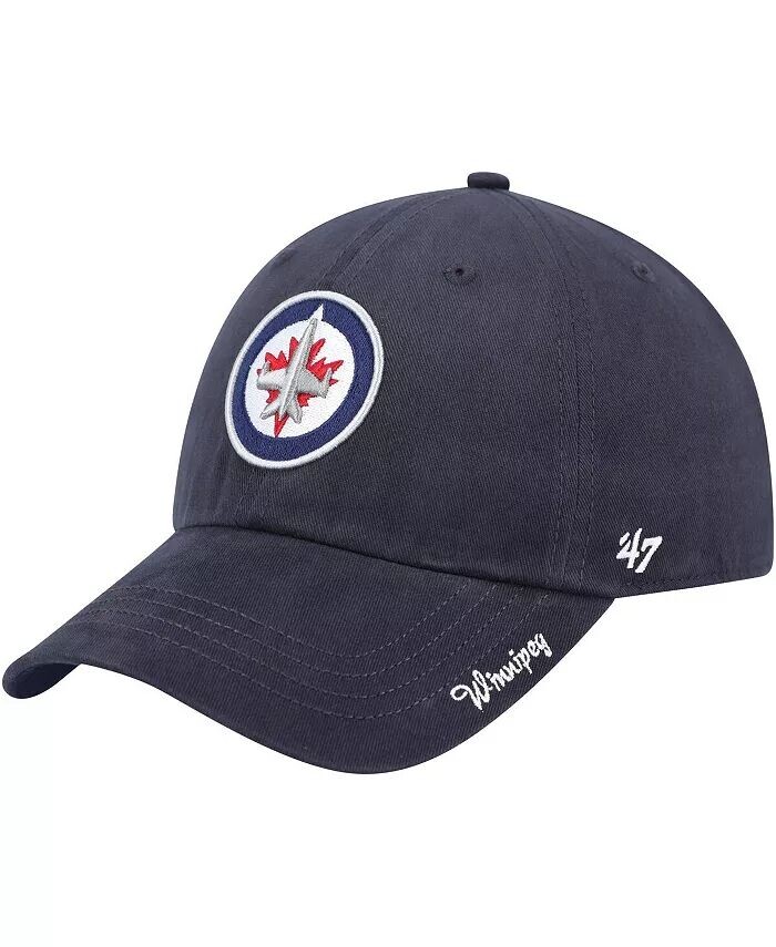 

Женская темно-синяя регулируемая кепка Winnipeg Jets Team Miata Clean Up '47 Brand, синий