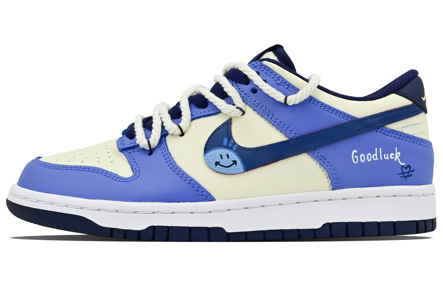 

Кроссовки Nike Dunk Skateboard Shoes Women's Low-Top Blue/Ecru