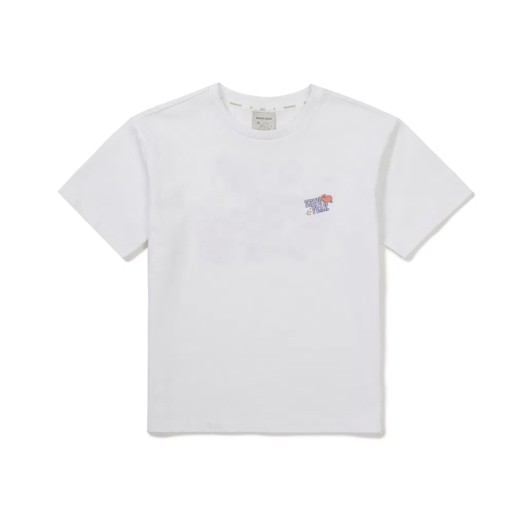 Детская футболка с графическим принтом Snowpeak x BT21 белая от Snowpeak Apparel — фото 2