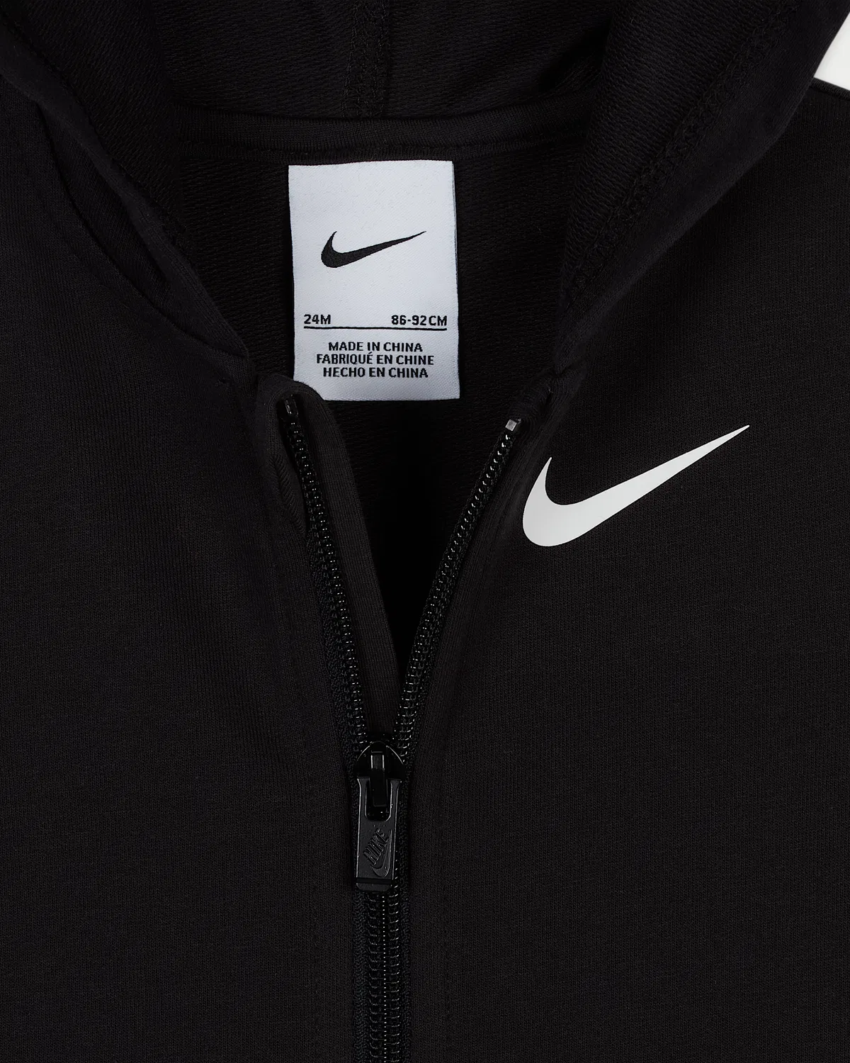 Baby (12-24M) Hooded Coverall Nike Baby Essentials, Black — фото 3