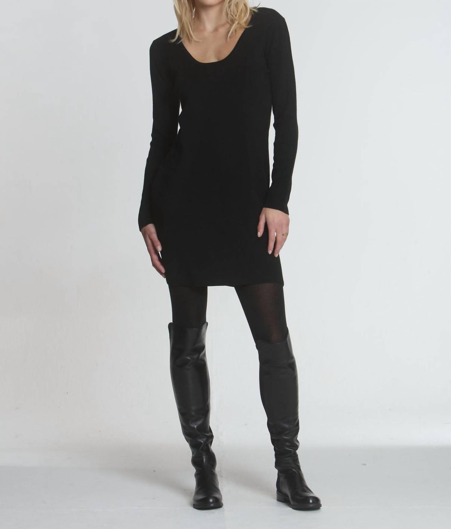 

Трикотажное платье Morgan черного/угольного цвета LABEL+thread
