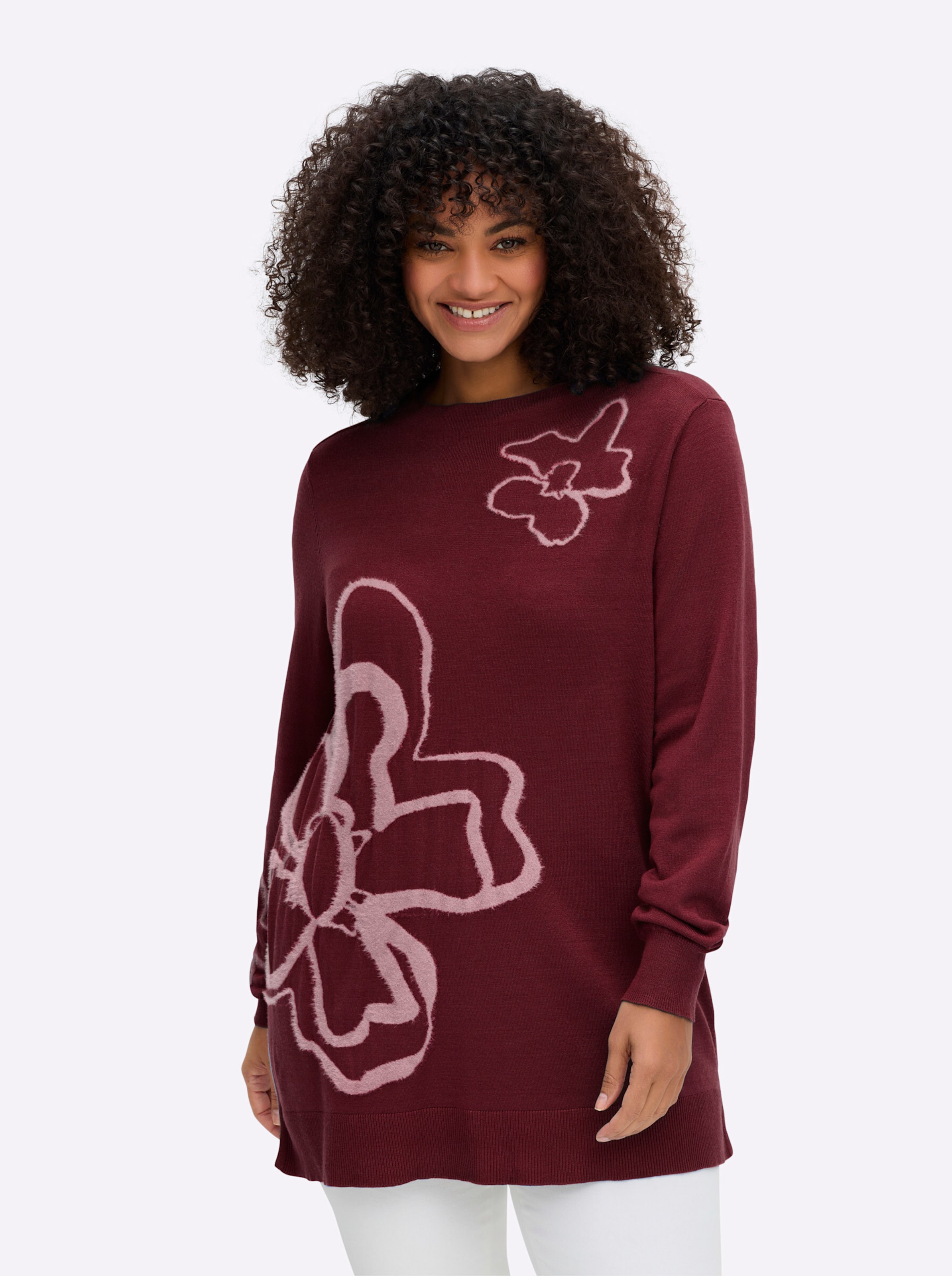 

SHEEGO Свитер в цвете бордо