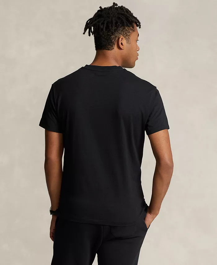 Мужская футболка с V-образным вырезом Classic-Fit Polo Ralph Lauren, черный — фото 3