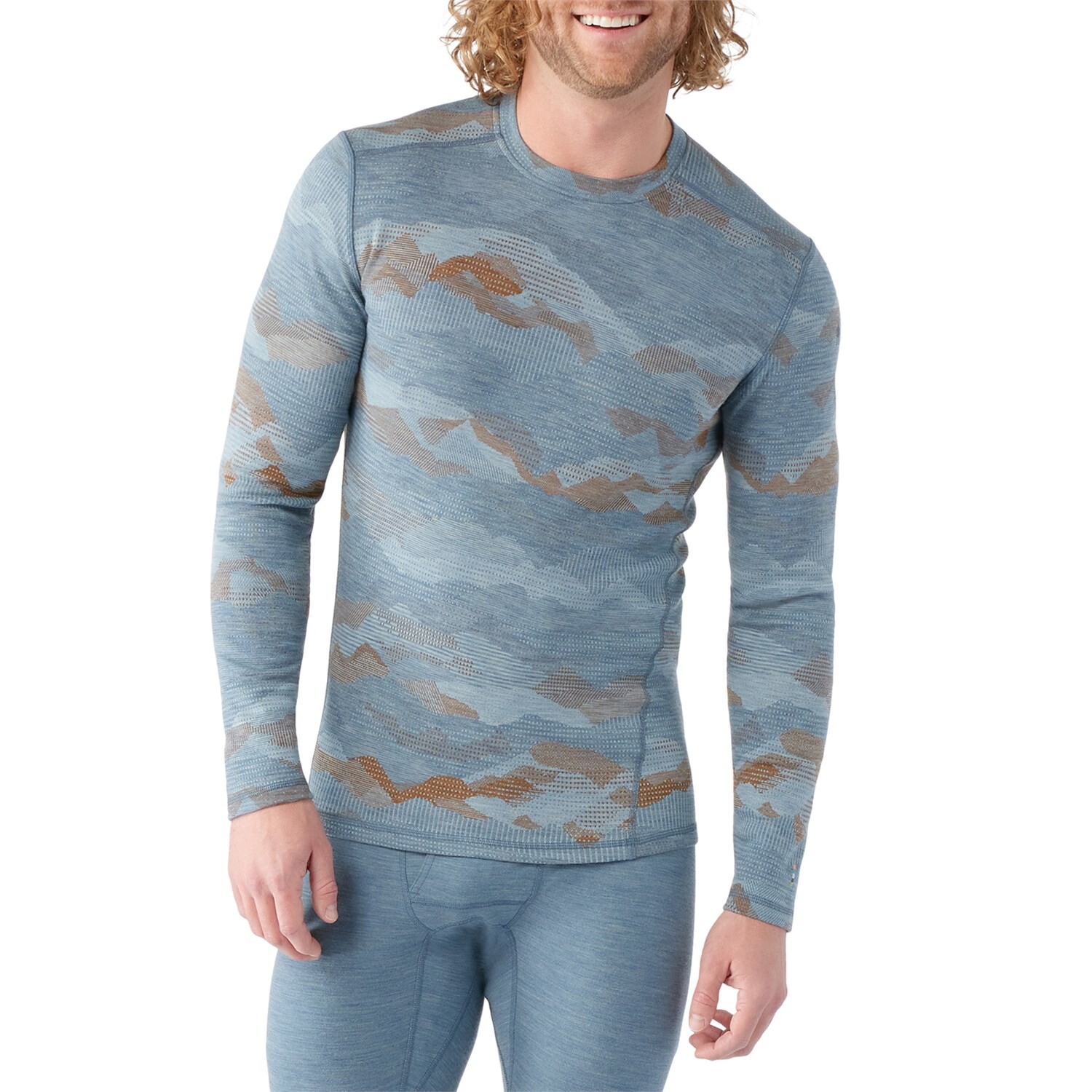 

Базовый слой Smartwool Classic Thermal Merino Crew Top, цвет Pewter Mountain Scape