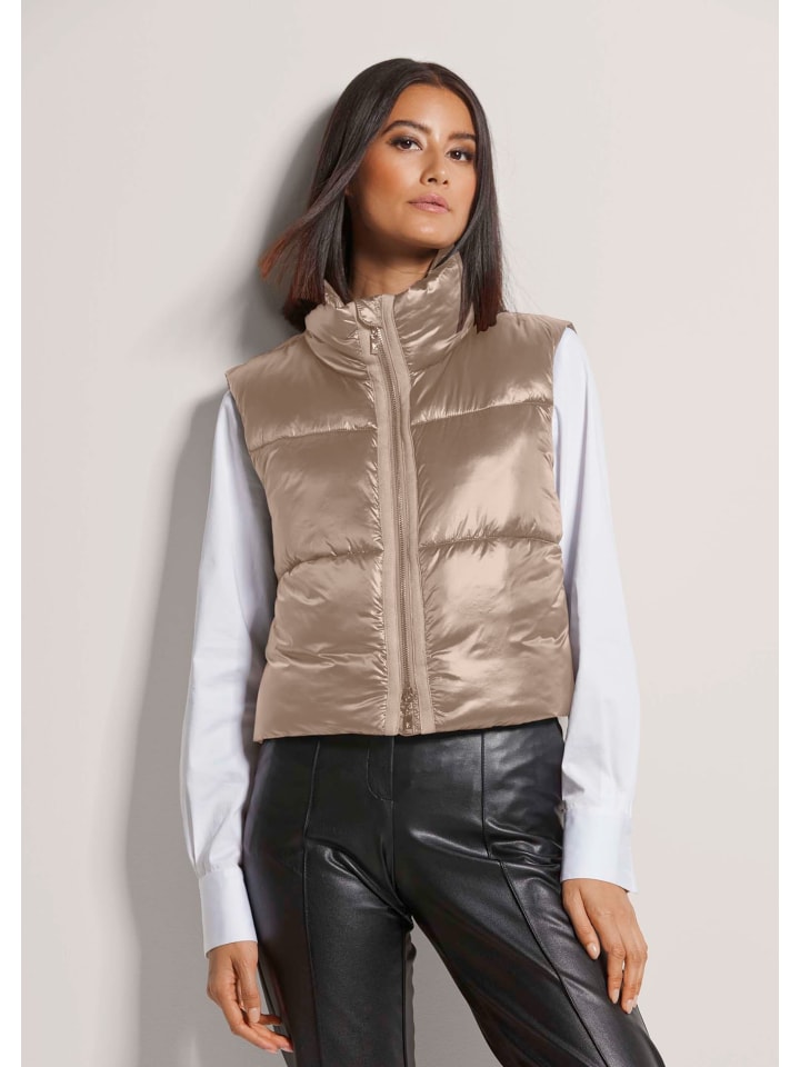 

MADELEINE Летний жилет с глянцевой отделкой бежевого цвета