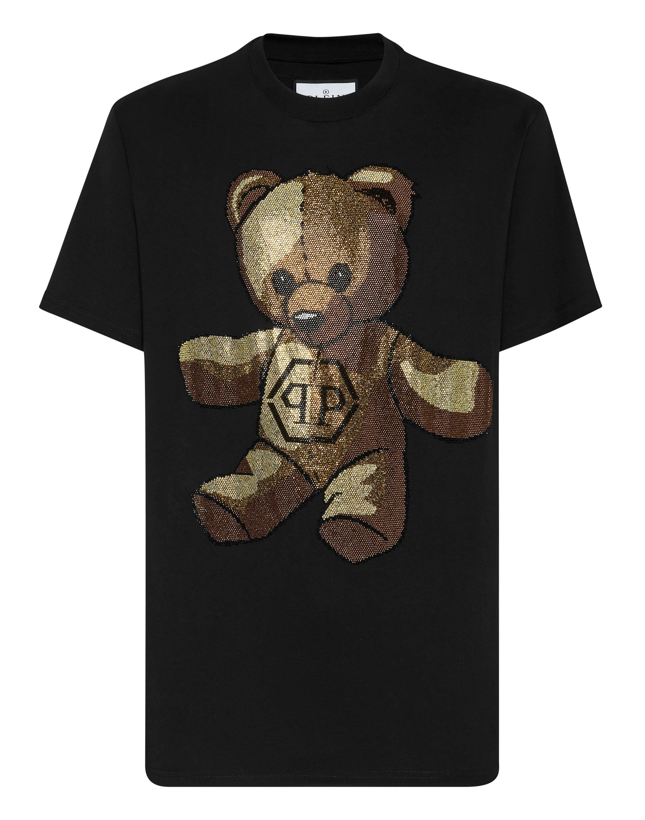 

Футболка с круглым вырезом SS Teddy Bear Philipp Plein, черный