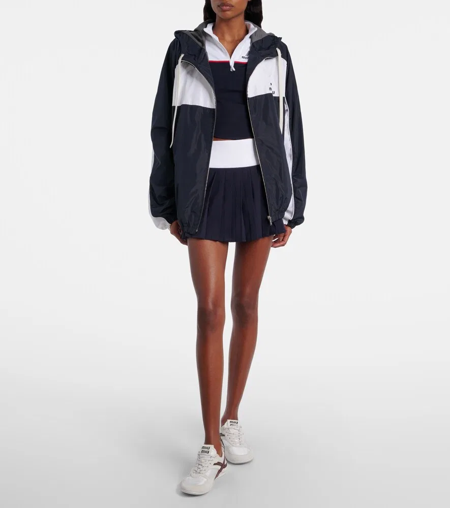 Спортивная куртка New Balance из поплина Miu Miu, синий — фото 2
