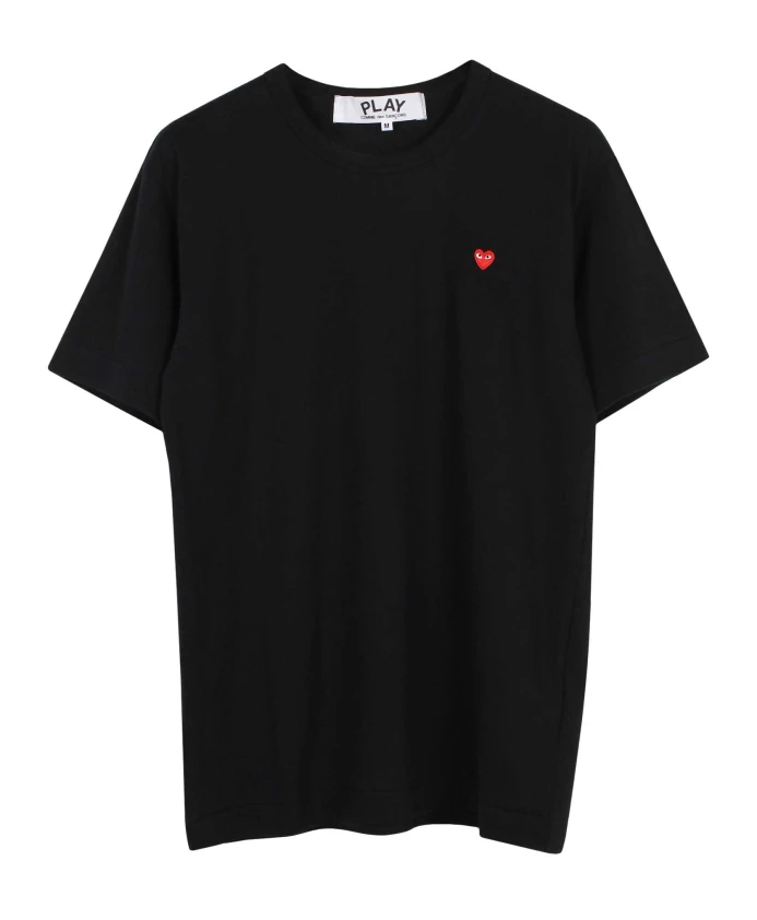 

Футболка с короткими рукавами и логотипом в виде черного сердца Comme Des Garã§Ons Play, черный
