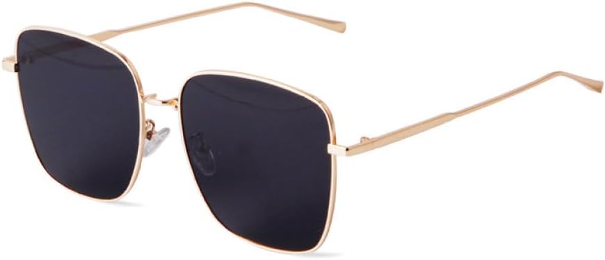 

Солнцезащитные очки в крупной металлической оправе для женщин, квадратной формы, с защитой от УФ-излучения UV400, для вождения и езды на велосипеде, для мужчин generic, C1 Gold All Grey