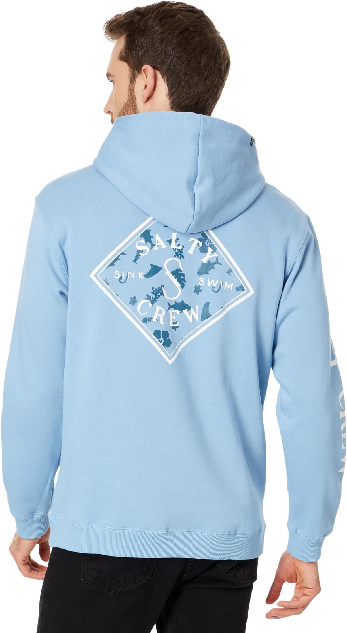 

Толстовка Salty Crew Tippet Tropics Fleece Pullover Hoodie, цвет Marine Blue