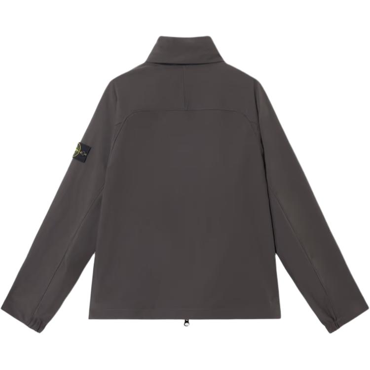 STONE ISLAND Куртка с высоким воротником на молнии, Charcoal Gray — фото 3