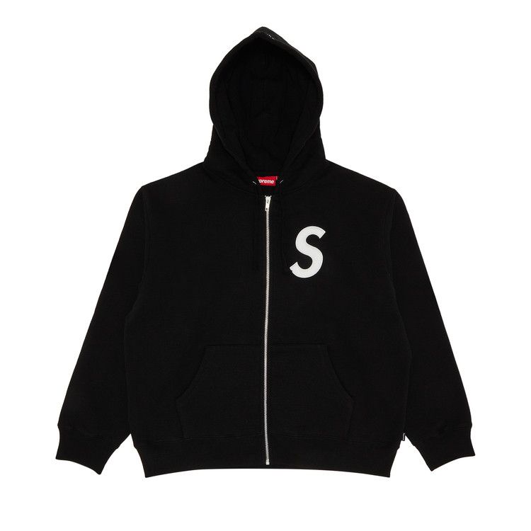 

Толстовка Supreme S Logo Zip Up Hooded Sweatshirt, Black