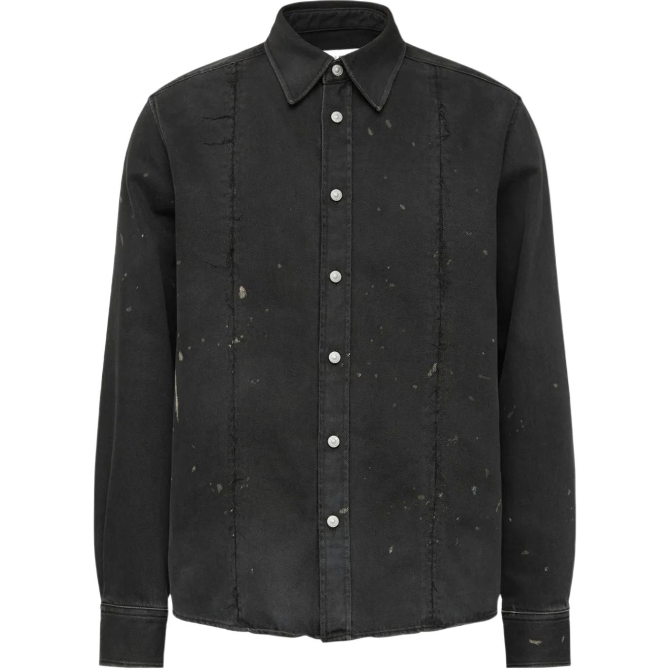 Хлопковая рубашка MM6 Maison Margiela, черный