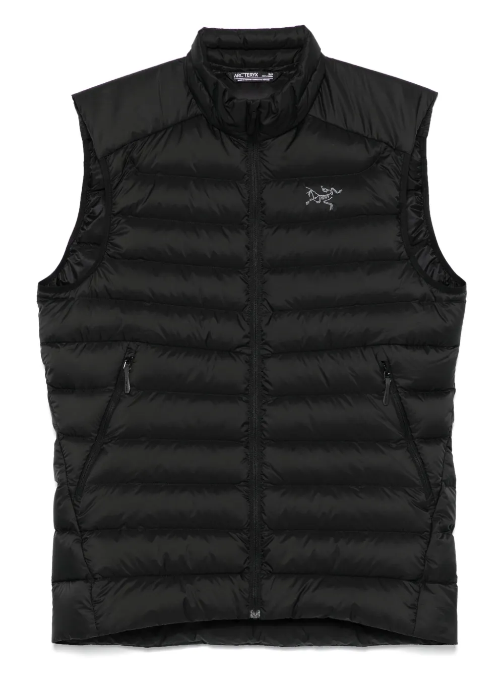 

Дутый жилет с вышитым логотипом Arc'teryx, черный