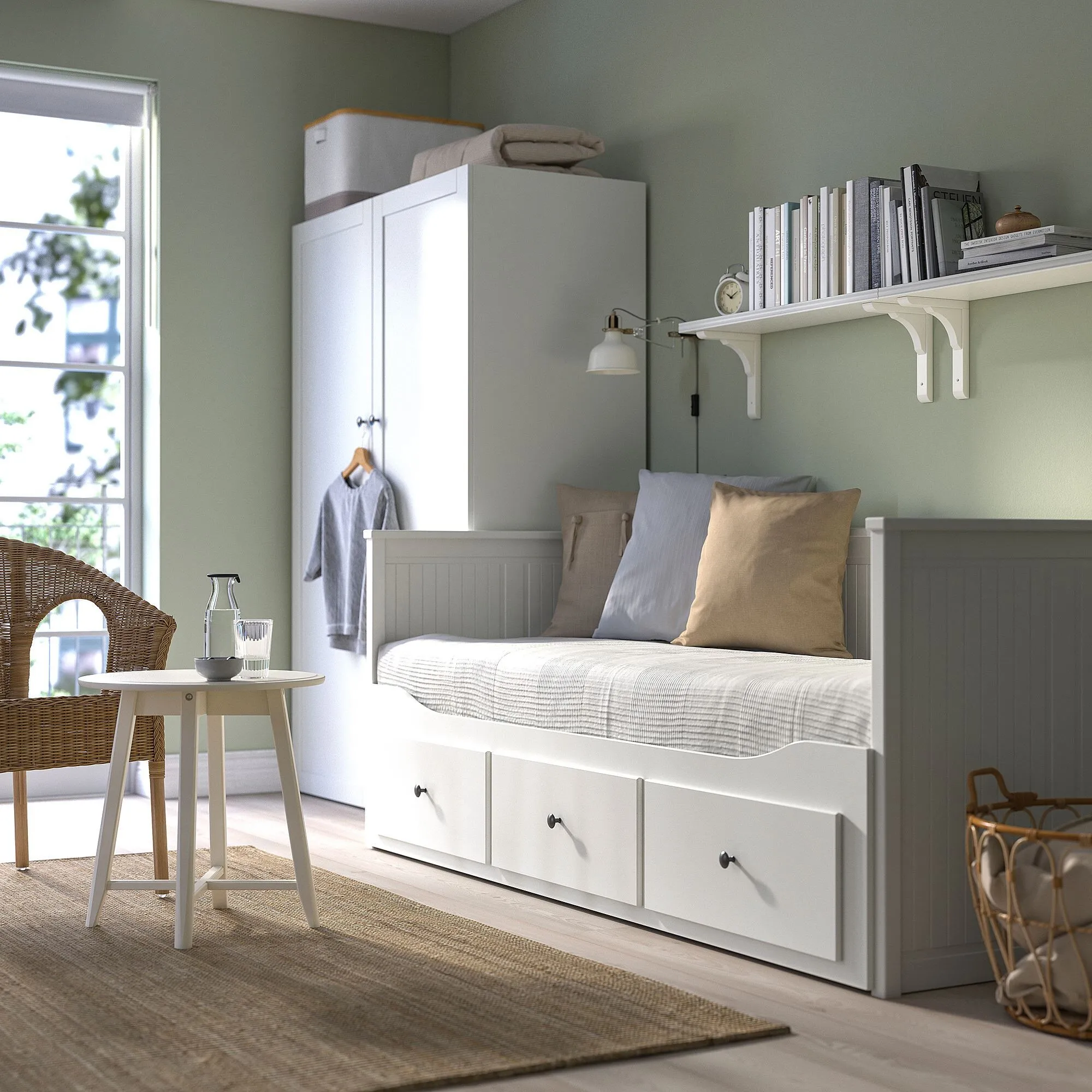 Кушетка IKEA HEMNES, средней жесткости, 80x200 см, белый/белый — фото 3