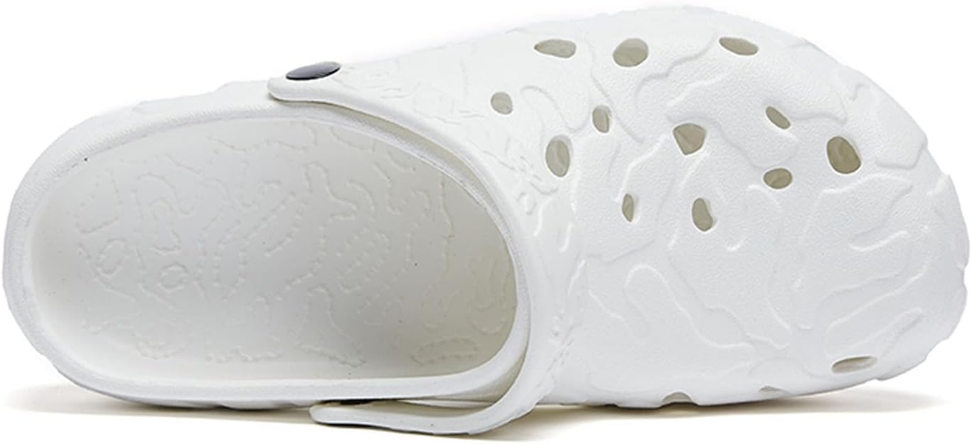 Мужские сабо SECHRITE, резисадовые туфли, легкие сабо, мюли без шнурков для лета - River Edge, белый — фото 4