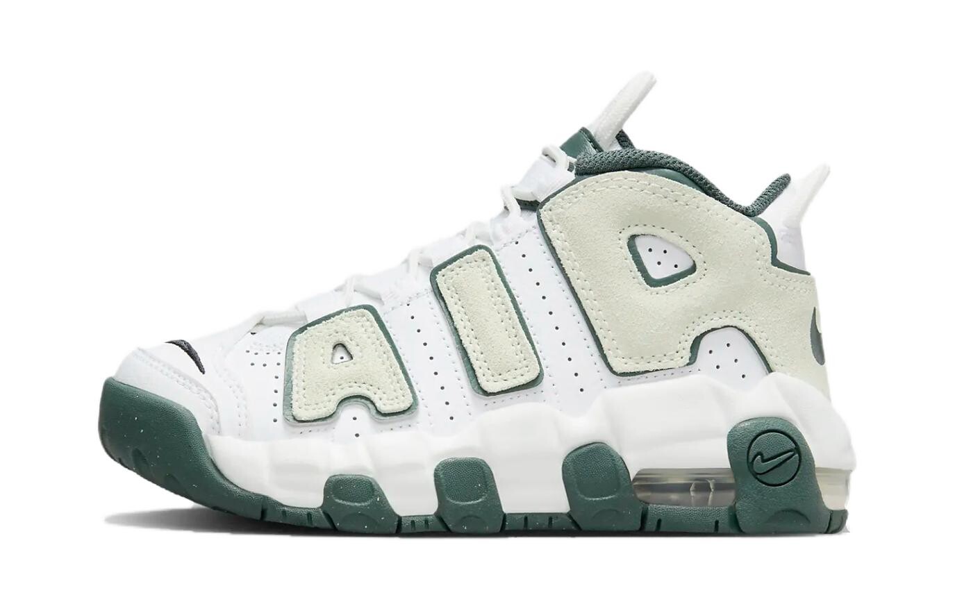 

Детские баскетбольные кроссовки Nike Air More Uptempo PS, White/Green